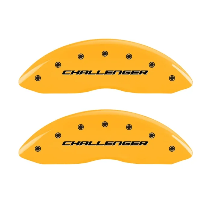 MGP 4 Caliper Covers Engraved Fr Challenger Rr Vintage RT Yellow Finish Black Char 06 Dodge Charger