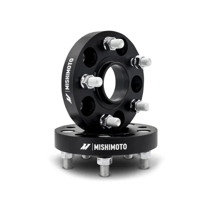 Mishimoto Wheel Spacers – 5×120 – 64.1 CB – M14 x1.5 – 25mm – BK
