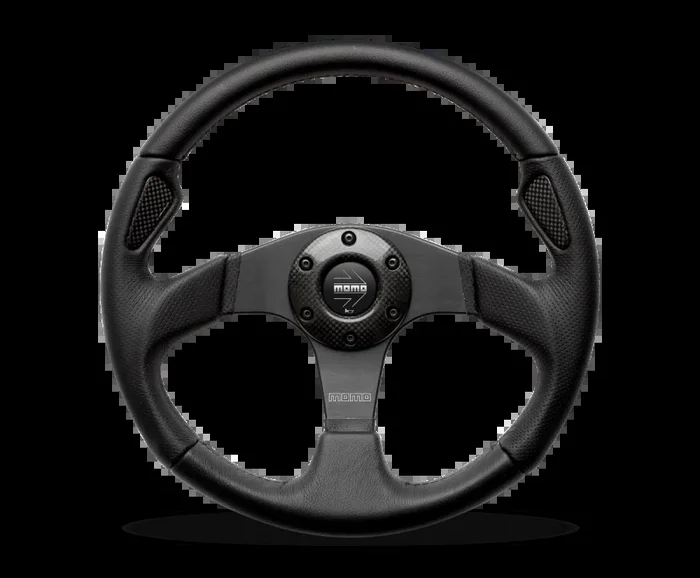 Momo Jet Steering Wheel 350 mm – Black AirLeather/Black Spokes