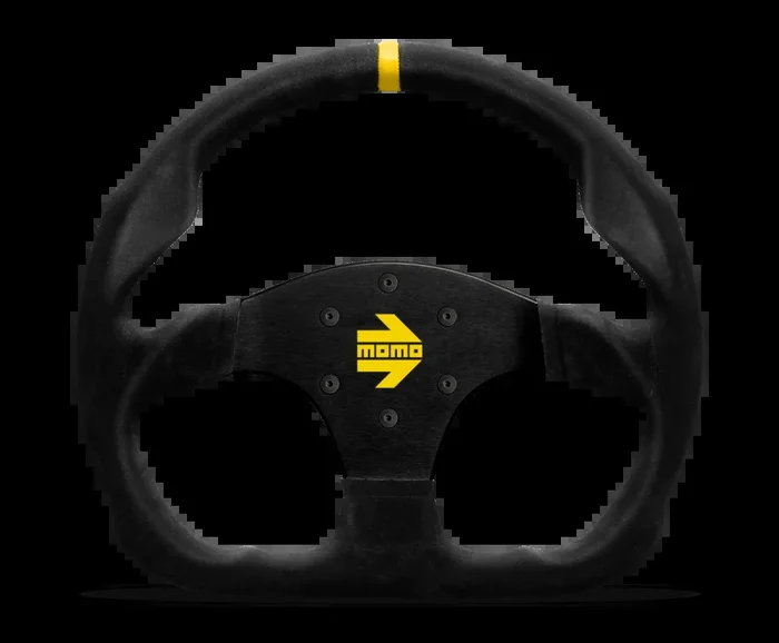 Momo MOD30 Steering Wheel 320 mm – Black Suede/Black Spokes/1 Stripe
