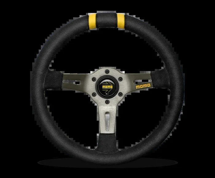 Momo MODDRIFT Steering Wheel 330 mm – Black Suede/Anth Spokes/2 Stripes