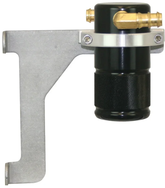 Moroso 12-18 Jeep 3.6L JK Air/Oil Separator Catch Can – Small Body – Billet Aluminum – Black Finish