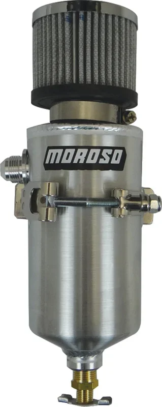 Moroso Breather Tank/Catch Can -8An Male Fitting – Aluminum