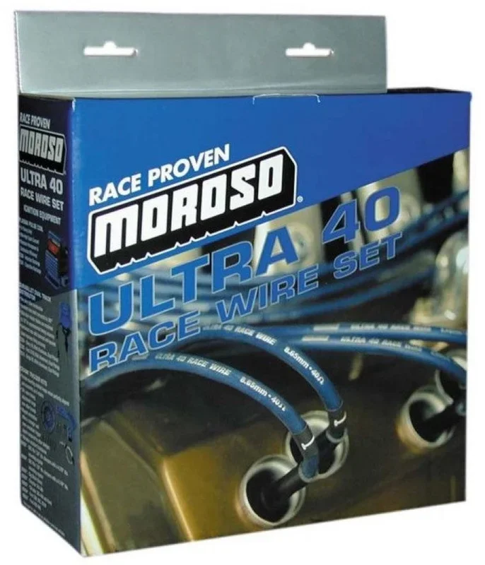 Moroso Ford 289-302 Ignition Wire Set – Ultra 40 – Unsleeved – Non-HEI – 135 Degree – Blue