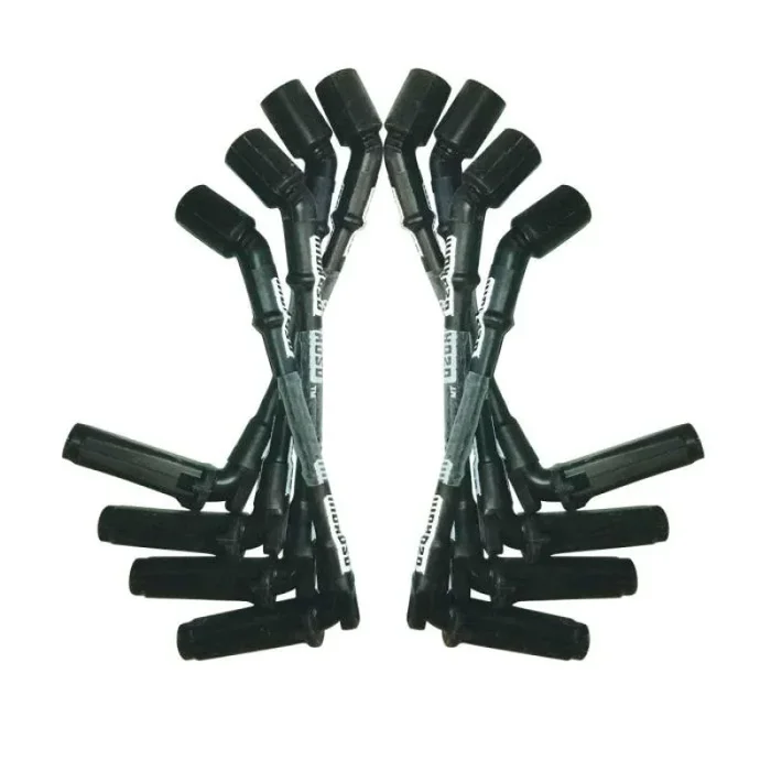 Moroso GM LS 9.75in Long Coil On Plug 90 Deg Sleeved Ultra Spark Plug Wire Set – Black