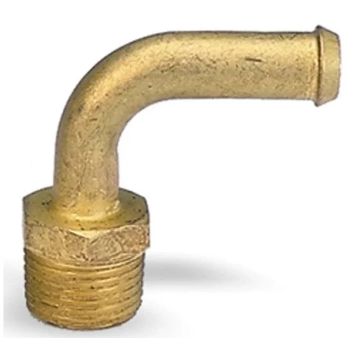Moroso Streamline Fuel Line Fitting – 3/8in NPT to 3/8in Hose – 90 Degree – Single