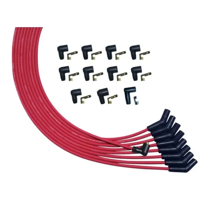 Moroso V8 135 Deg Plug Non-HEI Unsleeved Ultra Spark Plug Wire Set – Red