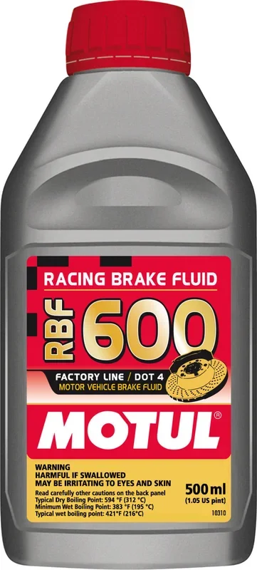 Motul 1/2L Brake Fluid RBF 600 – Racing DOT 4 Case of 12 100949