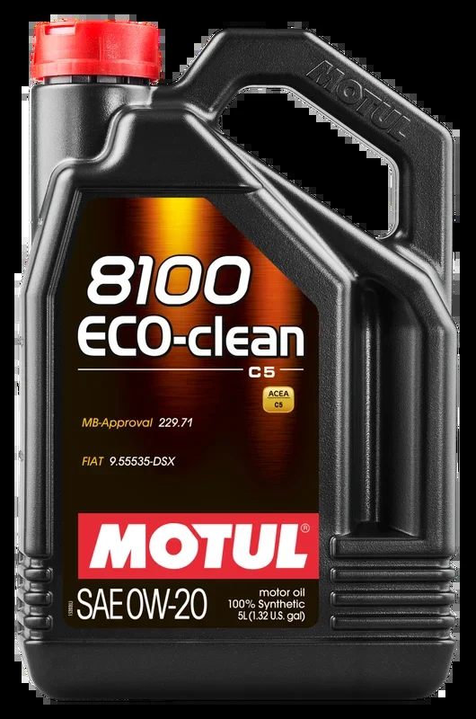 Motul 5L Synthetic Engine Oil 8100 0W20 Eco-Clean Case of 4 108862