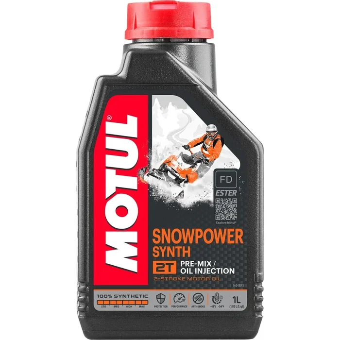 Motul Snowpower Synth 2T Pre-Mix Oil Injection 2-Stroke Motor Oil – 1 Liter