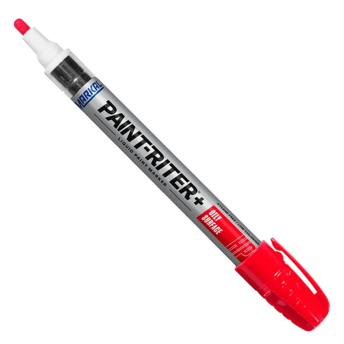 MT-RSR 39-02-12 Red Paint Marker, Paint-Riter for Oily Surfaces, Box of 12