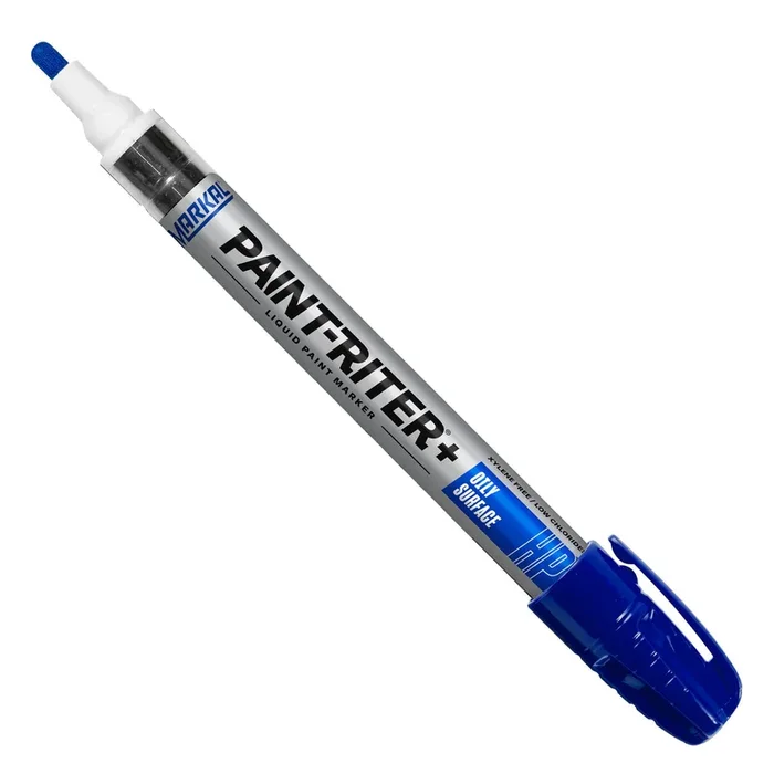 MT-RSR 39-06-12 Paint Marker, Blue Paint-Riter for Oily Surfaces, Box of 12