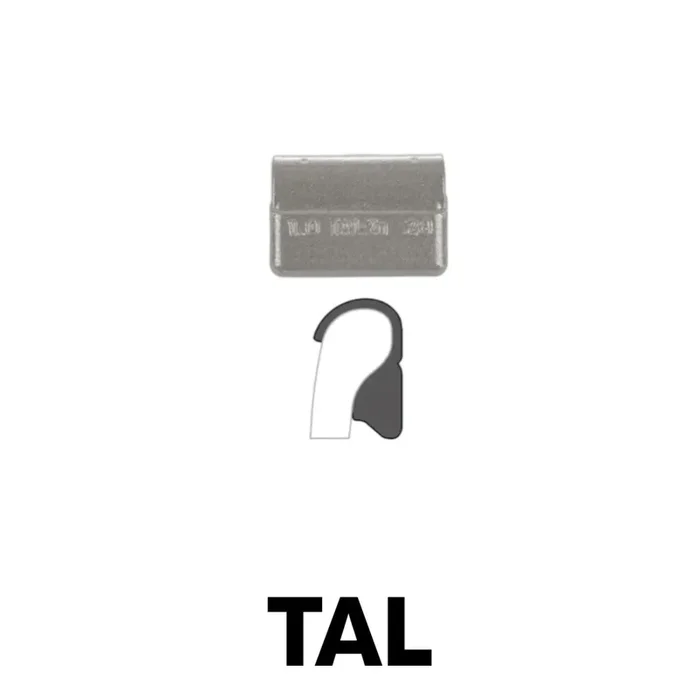 MT-RSR WW-Z-TAL-600 Zinc Clip-On Wheel Weights, TAL Profile, 6 oz, Heavy Duty