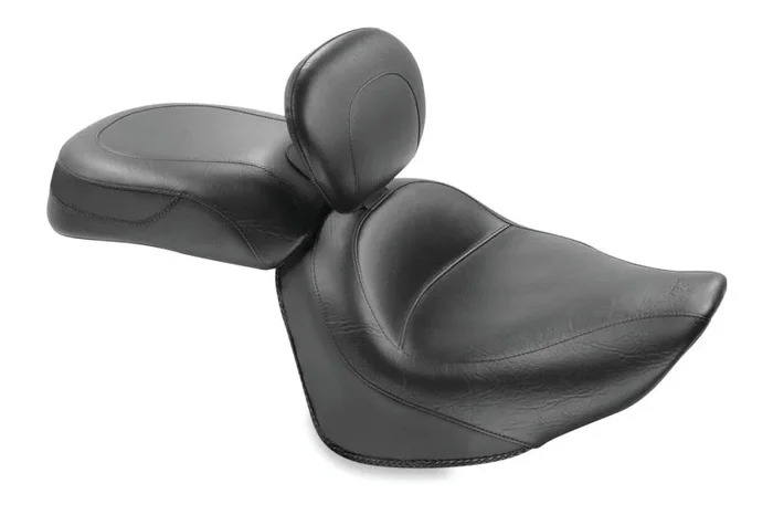 Mustang 08-17 Yamaha Raider Wide Touring 2PC Seat w/Diver Backrest – Black
