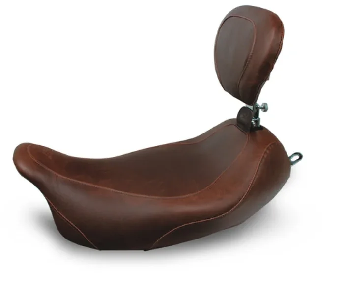 Mustang 08-21 Harley Electra Glide Std,Rd Glide,Rd King,Str Glide Wide Tripper Solo Seat – Brown