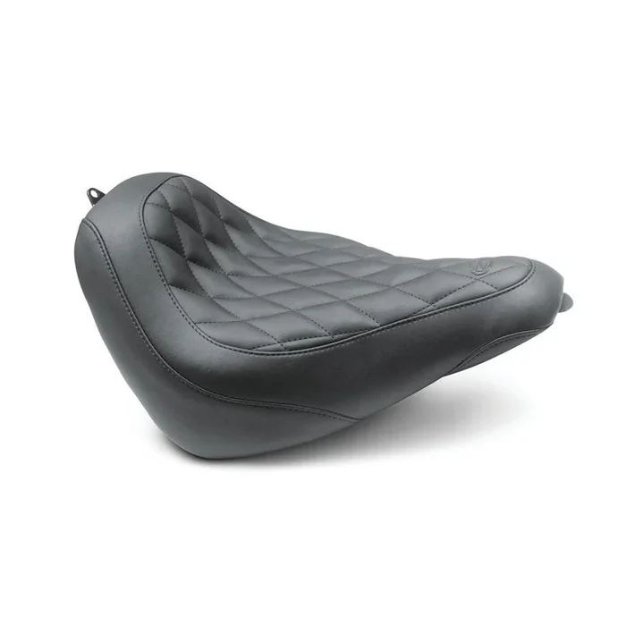 Mustang 18-21 Harley Softail Slim Wide Tripper Solo Seat Diamond Stitch – Black