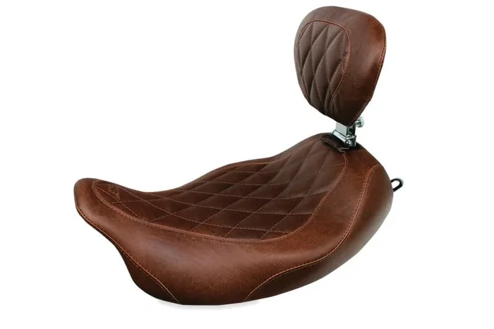 Mustang 97-07 Harley Rd King,06-07 Str Glide,00-05 Eagle Wide Tripper Solo Seat – Brown