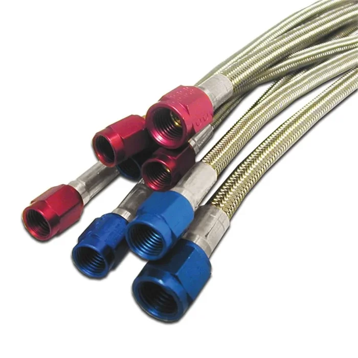 Nitrous Express 4AN 2ft Stainless Steel Braided Hose – Red