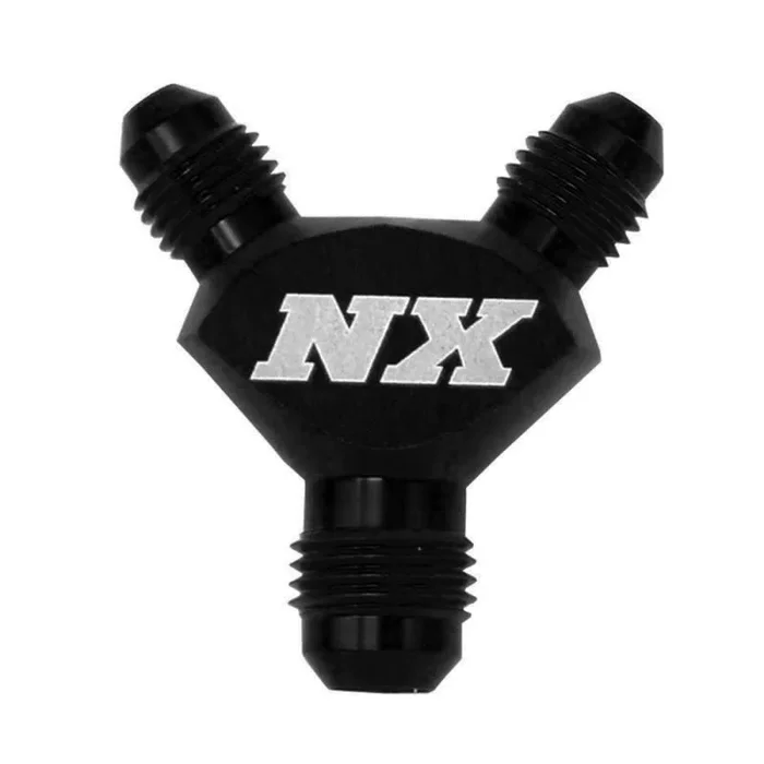 Nitrous Express 6AN x 6AN x 6AN Billet Pure-Flo Y Fitting – Black