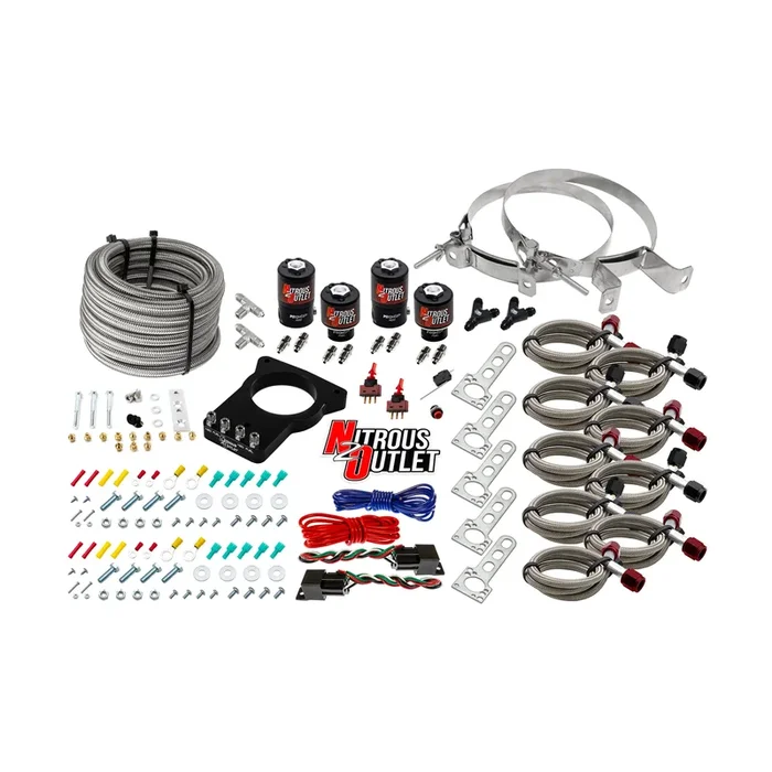 Nitrous Outlet GM 78mm Dual Stage LSX Nitrous Plate – Gas/E85 (5-55psi)(50-200HP)(No Bottle)(1997-2004 Corvette Requires Part # 00-42000)