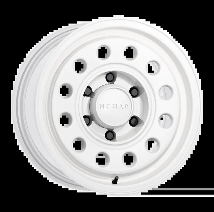 Nomad N501SA Convoy 17×8.5in / 8×165.1 BP / 25mm Offset / 130.81mm Bore – Gloss White Wheel
