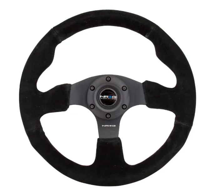 NRG Reinforced Steering Wheel (320mm) Suede w/Black Stitch3.9 lb