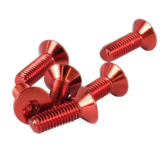 NRG Steering Wheel Screw Upgrade Kit (Conical) – Red0.08 lb