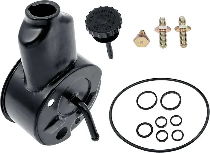OER 1963-66 Corvette, 67-68 Camaro, 1968 Nova Power Steering Reservoir Small Block V8 Black Powder Coat