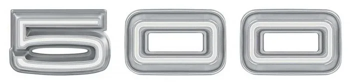 OER 1968 Coronet “500” Quarter Emblem Number Set – White RM4139