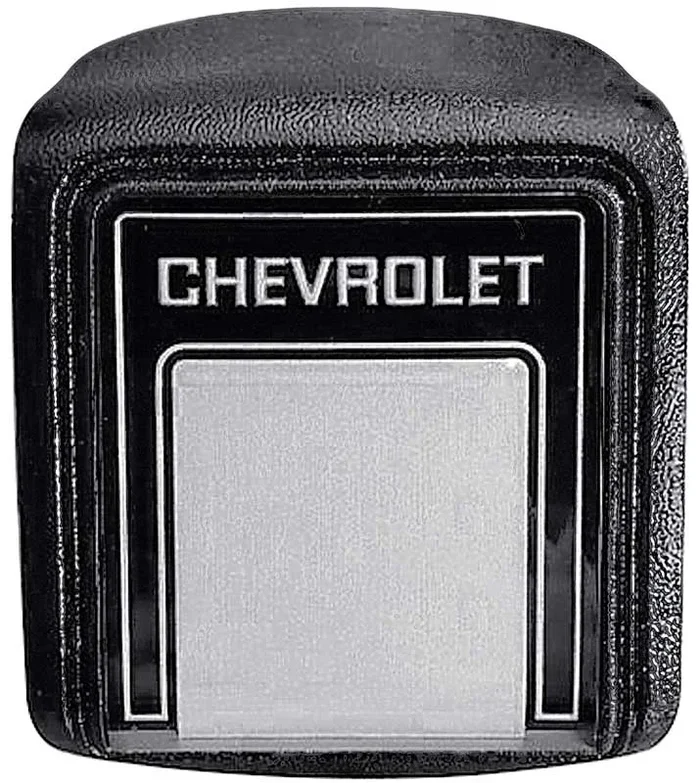 OER 1978-91 Chevy Pickup, Blazer Suburban “Chevrolet” Horn Cap with Deluxe Steering Wheel Black with Silver Accent