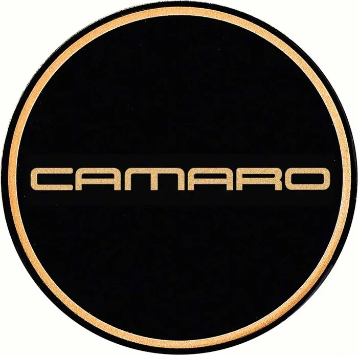 OER 1982-02 Camaro GTA Wheel Center Cap Emblem 2-1/8″ Gold Logo with Black Background