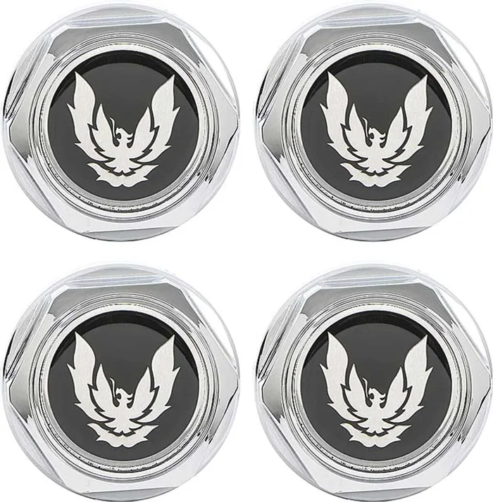 OER 1982-92 Firebird GTA Wheel Center Cap Set Chrome with Silver Bird Emblem 4 Piece Set
