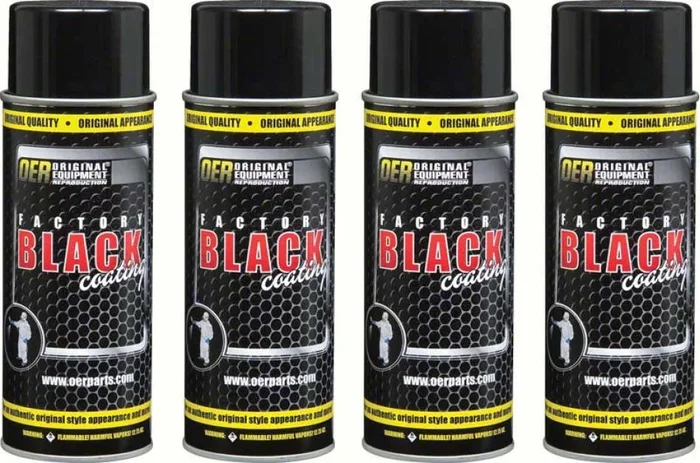 OER Factory Black Coatings Set of Four 16 Oz Aerosol Cans *K89550