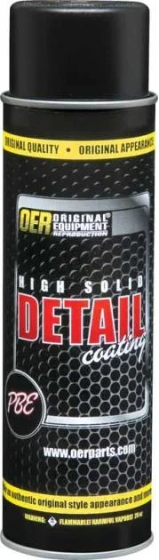 OER Flat Black High Solids Detail Coating 16 oz Net Weight Aerosol Can K89578