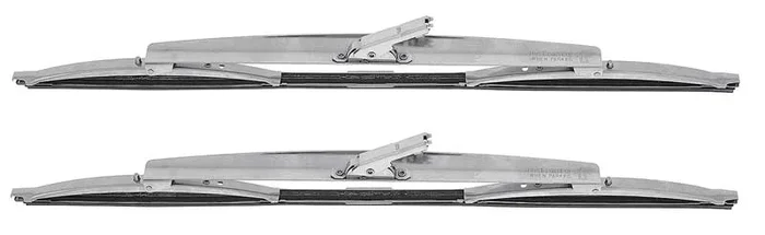 OER Windshield Wiper Blades 16″ long Aero Style For 1/4″ (7mm) Bayonet Style Arms Pair