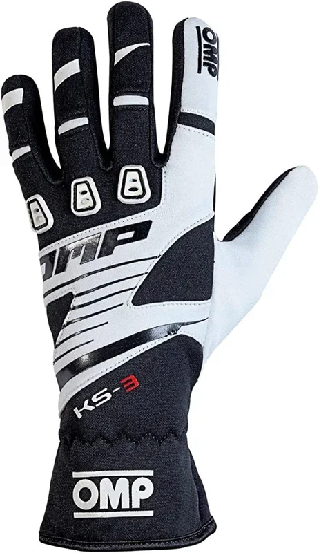 OMP KS-3 Gloves Black/White – Size S