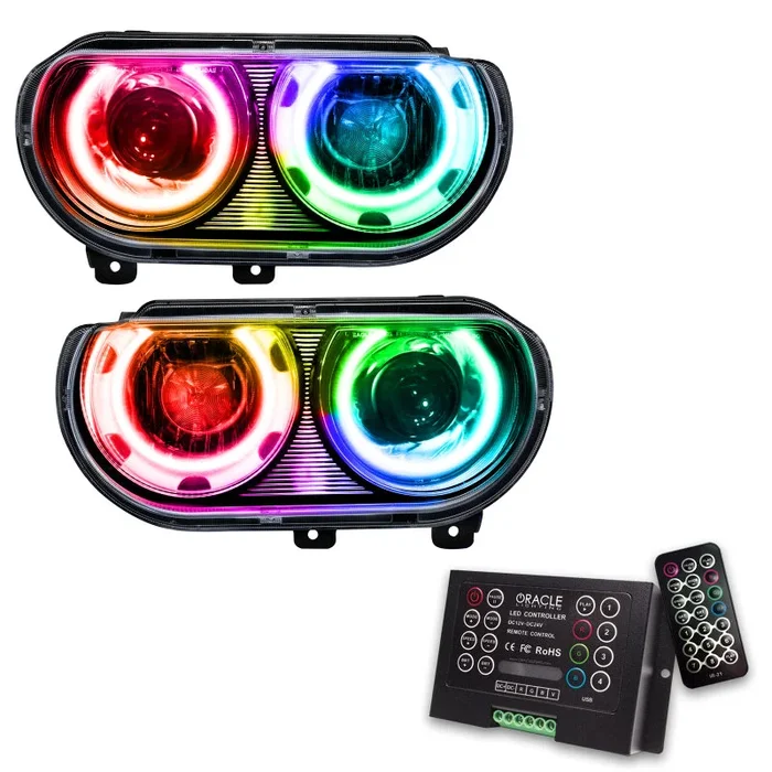 Oracle 08-14 Dodge Challenger SMD HL (HID Style) – ColorSHIFT w/ 2.0 Controller