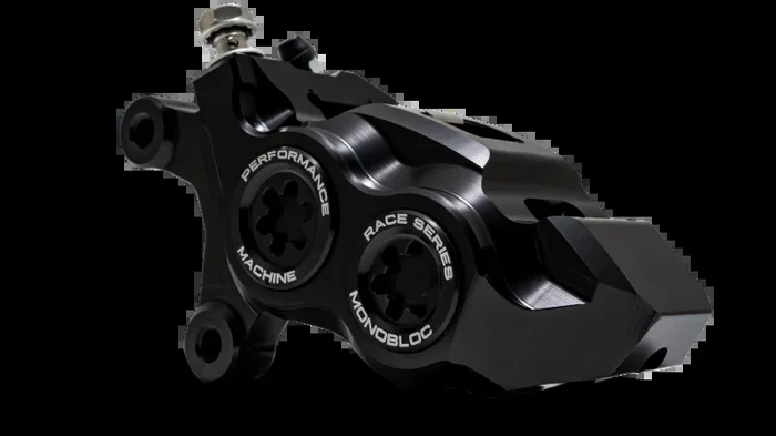 Performance Machine 08-23 FL,18-24 M8 Softail,06-17 VRod 137x4B Rce Series Monobloc Caliper Left BLK