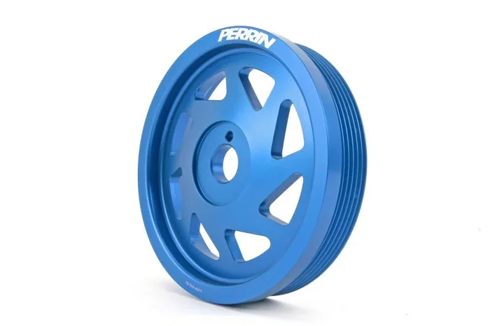 PERRIN 15-18 Subaru WRX / 13-20 BRZ / 14-18 FXT / 13-16 Crosstrek Lightened Crank Pulley – Blue1.5 lb