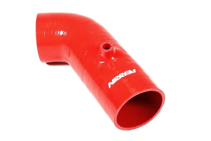 Perrin 22-23 Subaru BRZ/Toyota GR86 Silicone Inlet Hose (3in. ID / SS Wire) – Red