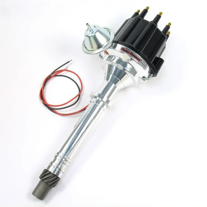 Pertronix Ignition SBC Ignitor III Dist. w/Vac Adv. & Blk Cap