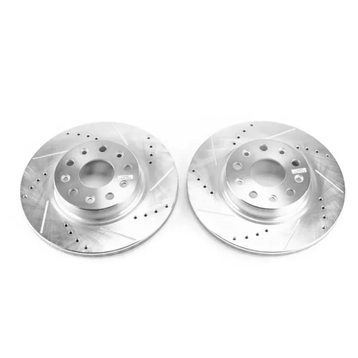 Power Stop 2018 Jeep Wrangler Front Evolution Drilled & Slotted Rotors – Pair