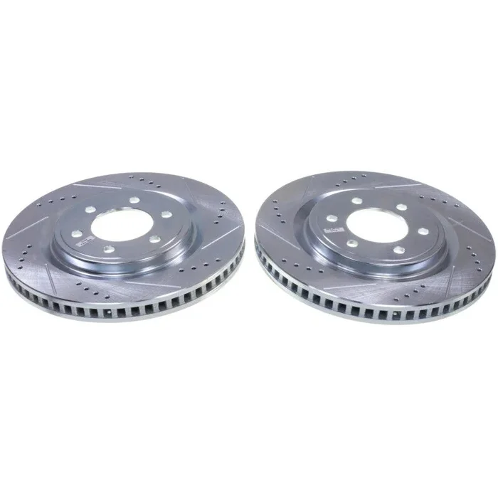 Power Stop 22-23 Ford F-150 Lightning Front Drilled & Slotted Rotor – Pair
