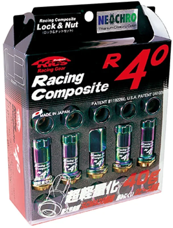Project Kics 12×1.25 R40 Lug Nuts – Neo Chrome (16+4 Locks)