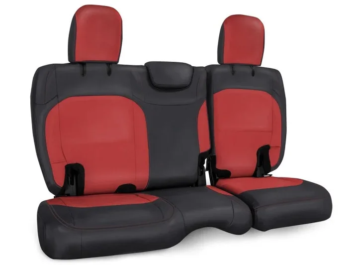 PRP 2018+ Jeep Wrangler JLU/4 door Rear Bench Cover with Cloth Interior – Black/Red