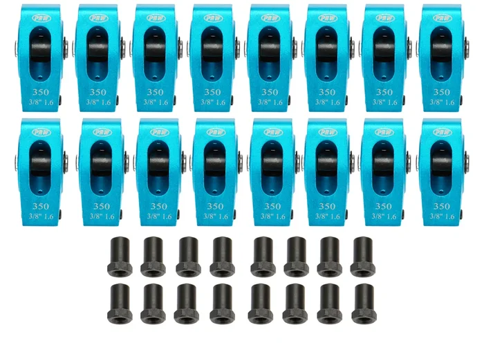 Prw Industries, Inc. SBC Roller Rocker Arms – 1.6 Ratio 3/8 Stud