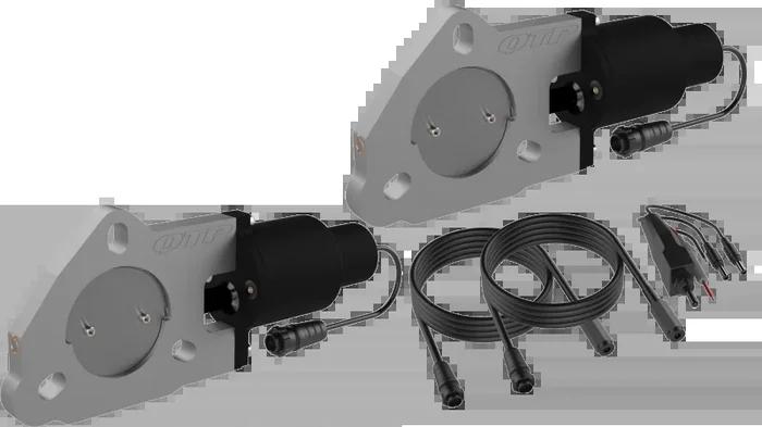 QTP 2.5in Bolt-On QTEC Dual Electric Cutout Valves – Pair