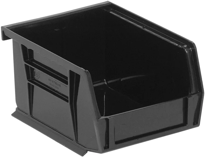 QUANTUM STORAGE QS-210BK Stack and Hang Bin, 3.375″ x 4.125″ x 3″ – Black (Each)