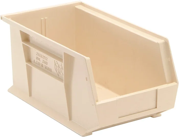 QUANTUM STORAGE QS-240IV Stack and Hang Bin, 14.75″ x 8.25″ x 7″ – Ivory (Each)
