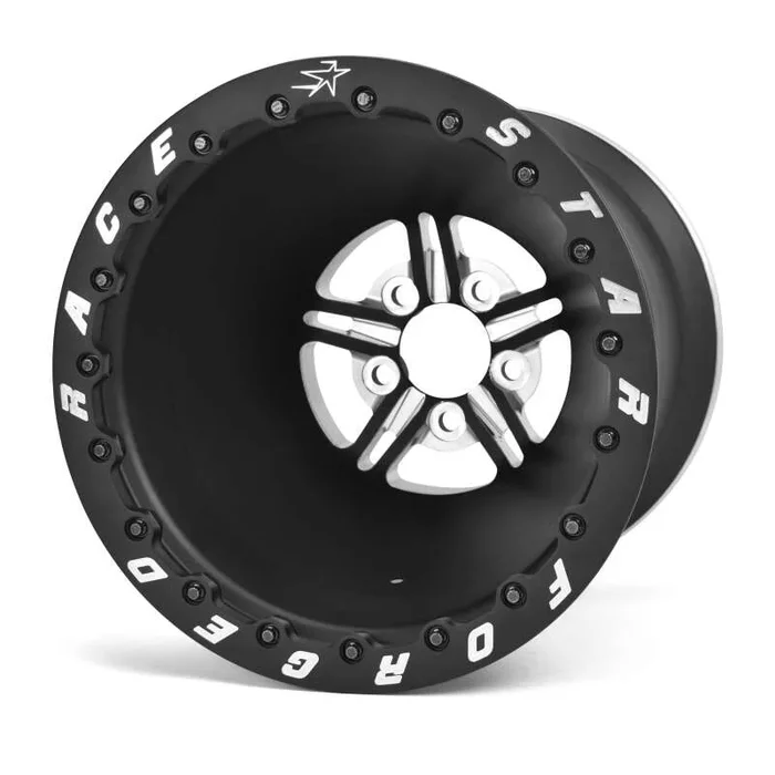 Race Star 63 Pro Forged 15×12 DBL Sportsman 5×4.50 BC / 4.00in. BS Wheel – Black Anodized/Machined